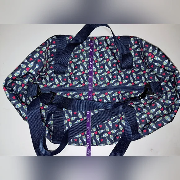 Duffle Bag Hidden Valley Collectors Blue Athletic Zipper Crossbody Nylon Gym Bag - Picture 15 of 15